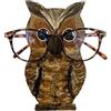 WAZUBC Supporto per Occhiali in Legno a Forma di Animale, Creativo e Originale Espositore per Occhiali da Sole per Casa, Ufficio, Scrivania, Decorazione (gufo)