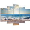 ARTTOR Stampe da Parete Moderne 120x40 cm Quadro su Tela Paesaggi Marino - 3551 | Mare Bordo Acqua Quadro Decorativo XXL Set da 5 pezzi Soggiorno Camera da Letto Arte da Parete Decorazione da Parete ARTTOR