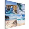murando - Set di Quadri Moderni per Soggiorno, Onda Mare Paesaggio, 60x60 | (4 pz. 30x30 cm ognuno), Quadro Moderno, Canvas con Struttura, Componibili, Resistenti Allo Sbiadimento, Produzione Europea