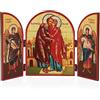 NKlaus Santi Gioacchino e Anna Icona Trittico Legno 25x16cm Cristiano 13873