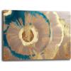 Printerland Quadro Moderno Soggiorno Astratto Industrial blu Oro Quadri moderni da Parete XXL grande Stampa su tela Canvas Decorazione Murale muro Arredo Camera da letto Cucina (2, 50x70 cm)