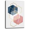 Printerland Quadro Verticale Moderno Nordico Scandinavo Quadri moderni stile Gold da Parete XXL grande Stampa su tela Canvas Decorazione Murale muro Soggiorno Arredo Camera da letto Cucina (30x50 cm, 2)