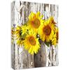 HALFLEMART Girasole giallo in vaso Quadri Moderni Cottage Campagna Stampa su tela con Cornice Stampe da Parete Pittura Quadri su tela Quadretti da Parete Soggiorno Salotto Camera da Letto Cucina 30x40cm
