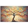 LuxHomeDecor Quadro Albero della Vita Multicolore Astratto - stampa su tela con telaio in legno - 80x40 cm