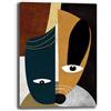 Printerland Quadro su Tela Moderna Astratta Stile Geometrico Etnico - Decorazione Murale Design Contemporaneo - Stampa Artistica su Canvas per Soggiorno Camera Ufficio (10, 50x70 cm, Canvas intelaiato)