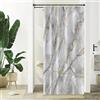 Xiaoterna Tenda da doccia in marmo 3D Tenda da bagno grigio oro Lusso moderno Astratto marmo grigio punti d'oro Repellente all'acqua Tende da doccia lavabili in lavatrice 90x180cm