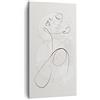 ARTTOR Moderno Quadro su Tela 45x80 cm Verticale Bianco e Nero Persone - 4576 | Donna Uno Linea Quadro Decorativo Piccolo Soggiorno Camera da Letto Decorazione da Parete Arte da Parete ARTTOR