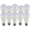 LEDLUX VT-2015, 10 Pezzi Lampade Led E27, 9W 11W 15W 17W (15W 1350LM A65 65X134mm, Bianco Neutro 4000k)