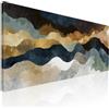 CheQuadro! Decorazione per parete, quadro astratto moderno xxl Montagne di Colore Astratte intelaiato pronto da appendere absh28-150x70 cm