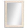 Clamaro Specchio da Parete Friedrich, Barocco, Bianco e Oro, 80 x 120 cm | Stile Antico, Legno di Abete, Fatto a Mano in Germania, Vetro Vero, Larghezza Cornice 58 mm, Gancio in Metallo