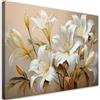 Feeby Quadro su Tela Non Tessuta - Stampa Su Tela - Bouquet di gigli bianchi Fiori - 120x80 cm - Decorazione Murale - Moderno Soggiorno - quadri moderni soggiorno - poster