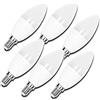 COUSON Lampadina LED standard E14 candela C37 5 W 6 W confezione da 6 pezzi Classico 5W giallo caldo 3000k