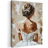 MuchoWow© Quadri Moderni Camera Da Letto Foto Quadro Con Cornice | 30x40 cm - Decorazioni Parete Soggiorno Stampa Su Tela Moderna Casa Salotto Poster Donna - Dipinto - Astratto - Beige