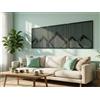 VAILLA Montagne Quadri Moderni Soggiorno - Legno 3D Decorazione da Parete | Legno MDF 6 mm, Tagliato al Laser, Paesaggio Montano, 5 Misure, Nero Argento Oro, personalizzabile, Soggiorno Cucina