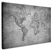 MuchoWow© Quadro Moderno Soggiorno Decorazioni Da Parete Quadri Su Tela Da | 90x60 cm - Salotto Grandi Foto Con Cornice Camera Da Letto CasaMappa del mondo - Vintage - Antico - Grigio - Carta