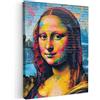MuchoWow© Quadri Moderni Soggiorno Poster Parete Decorazioni Muro Salotto | 30x40 cm - Quadro Grande Foto Con Cornice Stampe Su Tela Camera Da LettoGraffiti - Mona Lisa - Street art - Donna - Arte
