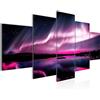 Runa Art Aurora Islanda Murali Tela Non Tessuta 5 Pezzi Cielo notturno Viola Camera Da Letto Corridoio 041953c