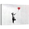 canvashop Quadro Banksy Bambina Con Palloncino 50x35 cm | Stampe Su Tela Canvas, Bansky Ragazza Balloon Girl, Quadri Moderni Soggiorno, Street Art