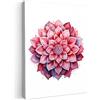 MuchoWow© Stampe su Tela moderne Quadro Moderno Soggiorno Quadretti da | 50x70 cm - Parete Room Decor Mandala - Rosa - Fiori - Bianco
