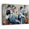 ARTTOR Moderno Quadro su Tela 70x50 cm Stampe da Parete Cultura Persone - 3422 | Jazz Musica Musicista Quadro Decorativo Piccolo 1 pezzo Soggiorno Camera da Letto Arte da Parete Decorazione da Parete ARTTOR