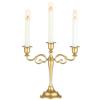 Sziqiqi Candelabro Oro 3 Bracci, in Zinco | Portacandela Vintage per Candele Affusolate, Montaggio Semplice con Istruzioni, Candeliere per Soggiorno, Sala da Pranzo