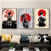 LYBOHO Poster donna giapponese - Stampa su tela - Senza cornice - 3 pezzi - 20 x 30 cm
