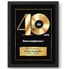 Triangle Déco Disco d'Oro murale 40 anni compleanno stile vinile - Regalo personalizzato | Da regalare per i 40 anni: stampa decorativa in stile disco d'oro, con il tuo testo e il tuo messaggio personalizzati