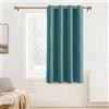 PONY DANCE Tenda Corta Oscurante Termica da Interno per Camera da Letto | per Cucina, per Finestre Piccole, Blackout, per Soggiorno, con Anelli, Privacy, Anti-UV, 1 Pezzo L 132 x A 158 CM, Sea Teal