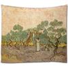 A.Monamour Arazzo da Parete Grande Mandala Le Donne Dell'Oliveto Che Raccolgono Le Olive Di Vincent Van Gogh Dipinto Ad Olio Telo Tessuto Tenda Tovaglia Copriletto Arazzi Murale Decorazione