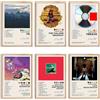 omle Kanye West - Poster con copertina di album firmati in edizione limitata, poster musicali rapper per stanze, decorazione artistica da parete per camera da letto, set da 6 per adolescenti e ragazze