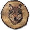 DARO Design Quadro da parete con lupo, 20 cm, stampa artistica pronta da appendere, decorazione da parete, tema caccia, natura, animali