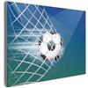 MuchoWow© Stampa Foto su Tela Quadro Moderno Soggiorno Quadretti da Parete | 40x30 cm - Decorazioni Casa Illustrazione di un pallone da calcio in rete - per Ragazzi - Ragazze - Bambini