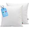 GM Soft Cloud - Set da 2 Cuscini 65x65 Interno decorativi, multiuso con imbottitura in fibra anallergica foderata in tessuto 100% cotone fresco - Per letto, divano, poltrona Made in Italy