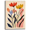 Printerland Quadro Moderno su Tela Stampa Artistica Floreale Astratta Fiori Decorazione da Parete per Soggiorno, Camera da Letto e Ufficio Design Fiore Minimal Contemporaneo (12, 50x70 cm, Canvas intelaiato)