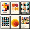Milk And Coffee Lab MilkAndCoffeeLab® - Poster Bauhaus, Set 6 x A4 immagini astratte, poster vintage, stampe artistiche da parete, casa, soggiorno, camera, ufficio, senza cornice. (Bauhaus 1, A4 cm 21x29,7)