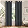 Ystyle Tenda Oscurante 100% Effetto Lino 2 Pezzi, 117×137 CM, Grigio | Termica Isolante Freddo e Caldo, Tenda Fonica Anti Rumore, Tende Natalizie Soggiorno Camera Letto Casa con Occhielli