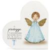 VELORAH Angelo Protettore in Legno di Faggio, Cuore Decorativo Autoportante, Idea Regalo