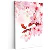 MuchoWow© Quadri su Tela Foto Quadro Moderno Soggiorno Canvas Decorazioni | 40x60 cm - Camera da Letto con Fiori - Sakura - Rosa - Primavera - Rami in fiore