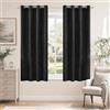 Ystyle Tende Oscuranti per Interni 2 Pezzi, 140x160 CM, Nero | Tende con Anelli Velluto Moderne, Tenda Termica Isolante Freddo e Caldo, Curtains Ideali per Camera da Letto e Soggiorno