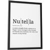 Papierschmiede® Definizione Nutella (English), A4 Poster per salotto, camera da letto, cucina, soggiorno, Stampe da parete regalo Decorazione da parete frase inglese, senza cornice