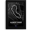 MuchoWow© Quadri Con Cornice Decorativi Murale Aesthetic Incorniciato | 20x30 cm - Trittico Muro Verticali Decorazione Murali Grandi Formula 1 - Australia - Pista - Circuito di Albert Park - Nero
