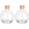 Magic Season Bottiglie decorative in vetro con tappo in sughero, 150 ml, 2 pezzi