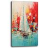 Printerland Quadro Moderno Soggiorno BARCA A VELA MARE Quadri moderni da Parete Salone XXL grande Stampa su tela Canvas Decorazione Murale muro Arredo Camera da letto Cucina (50x100 cm, 5)