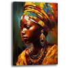 Printerland Quadro Moderno Ragazza Africa Nero Quadri moderni soggiorno da Parete XXL grande Stampa su tela Canvas Decorazione Murale muro Arredo Camera da letto Cucina (1, 30x40 cm)