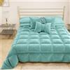 PETTI Artigiani Italiani - Trapunta Invernale Singola 160x260 cm in Velluto, Copriletto Piumone Double Face Anallergico 350 g/m², Trapunta Calda per Letto, Tiffany, Made in Italy