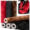 mawmuaw Tessuto Cielo Auto Adesiva 43x300 cm Tessuto Autoadesivo in Microfibra Rosso Elasticizzato Pellicola Velluto Adesivo Pelle Scamosciata per Cruscotto Interni Auto Decorazioni Cassetto