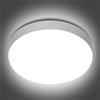 Genatu Plafoniera LED impermeabile IP65, 19 W equivalente a 126 W, 3.230 lumen, bianco naturale 4000 K, rotonda Ø20 cm, moderna per soffitto del bagno, cucina, balcone