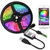 XUNATA XUANTA Striscia LED RGB 5V alimentata tramite USB, Controllo APP Bluetooth & Sincronizzazione Musicale- 3 Metri, Impermeabile