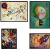 Printerland SET POSTER da parete Stampe da muro stile KANDINSKY Cartoncino Extrawhite - SENZA CORNICE - Decorazione Murale Soggiorno Arredo casa Camera da letto Cucina (KANDINSKY)