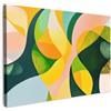 MuchoWow© Quadri Camera Da Letto Stampe Da Parete Quadro Su Tela Moderni | 120x80 cm - Decorazioni Murali Soggiorno Foto Quadretti Ingresso Casa Muro Astratto - Giallo - Rosa - Verde